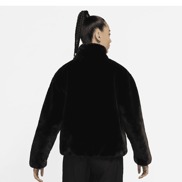 Nike Faux Fur Swoosh Jacket - Picture 5 of 7